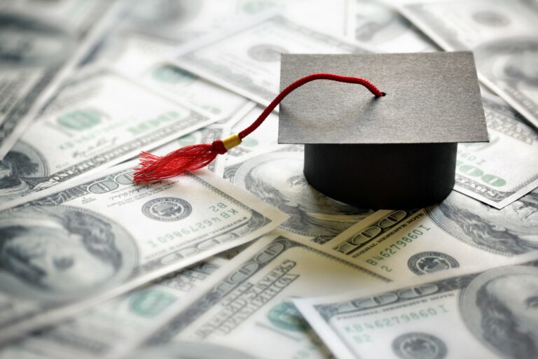 College Education Cost Cap Hundred Dollar Bills Cash